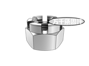 1型開槽皇冠螺母 細(xì)牙 GB 9457